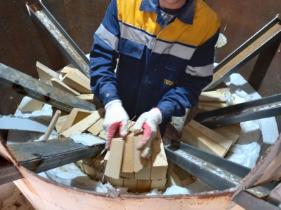 Футеровка печи по вспучиванию перлита для ТОО «Юнион Перлит» Фото 05